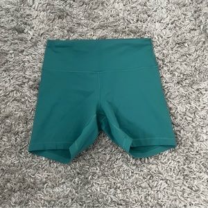 lululemon athletica teal bike shorts 6 inch